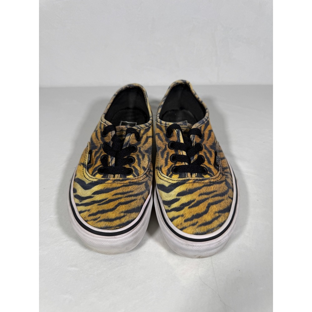 Vans Authentic Tiger Stripe Animal Print Canvas Low Top Sneakers M 4 W 5.5